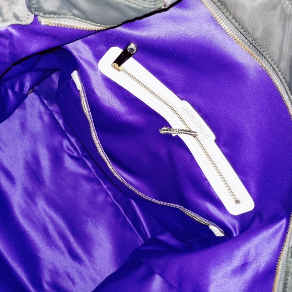 HENRI BENDEL Jetsetter Nylon Shopper Tote Gray with Gold Hardware Large - Picture 9 of 14